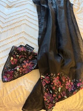 Adrianne Landau Indian bridal party sequined Sheer Scarf